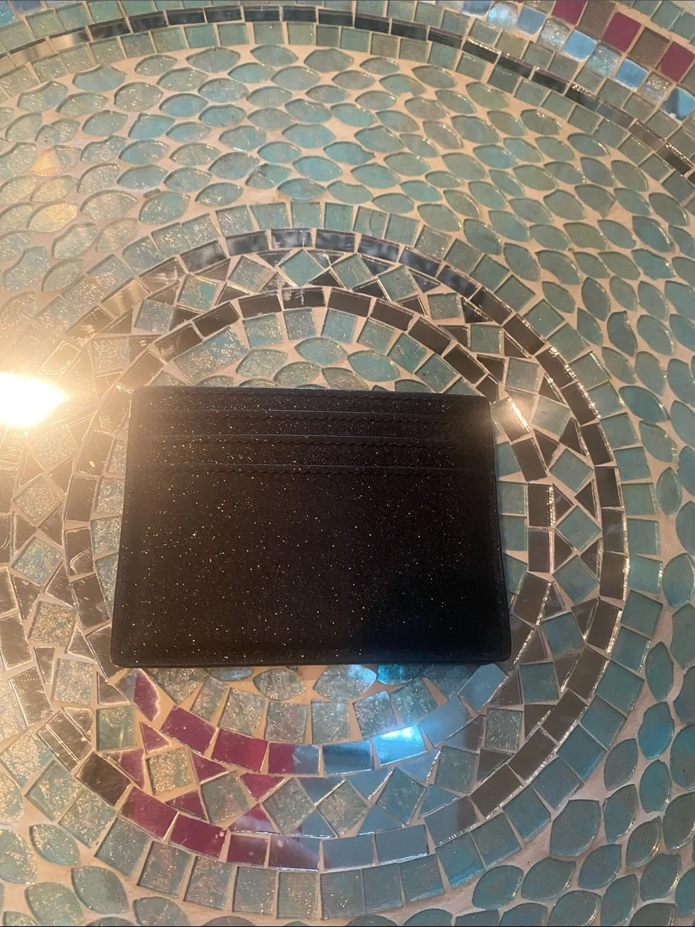 kate spade black glitter cardholder 3